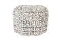 Miniature Grey fabric pouffe Liv Clipped