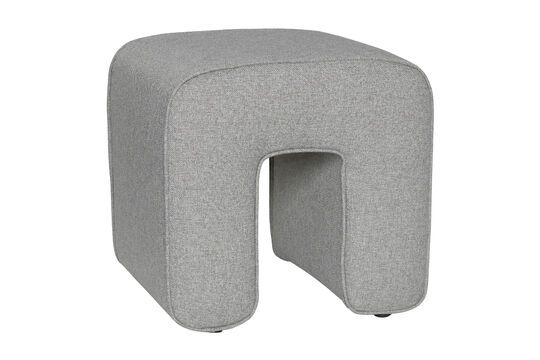 Grey fabric pouffe Sculpture Clipped