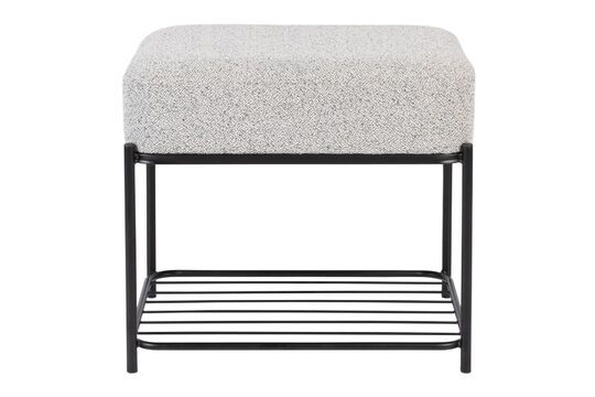 Grey fabric rectangular stool Milou Clipped