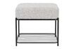 Miniature Grey fabric rectangular stool Milou 1