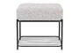 Miniature Grey fabric rectangular stool Milou Clipped