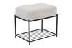 Miniature Grey fabric rectangular stool Milou 5