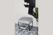 Miniature Grey fabric rectangular stool Milou 3