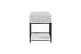 Miniature Grey fabric stool Milou Clipped