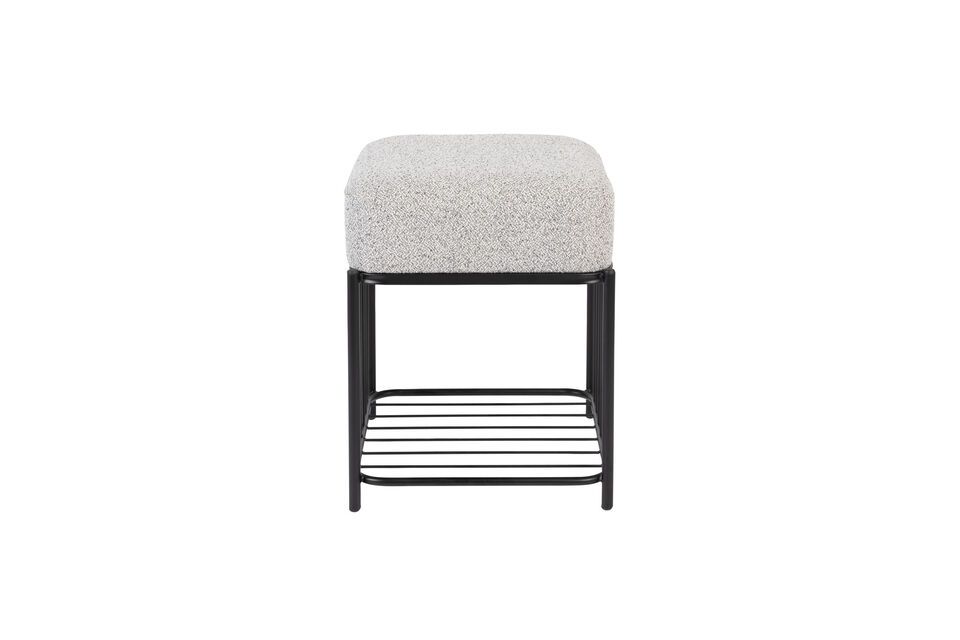 Grey fabric stool Milou - 1