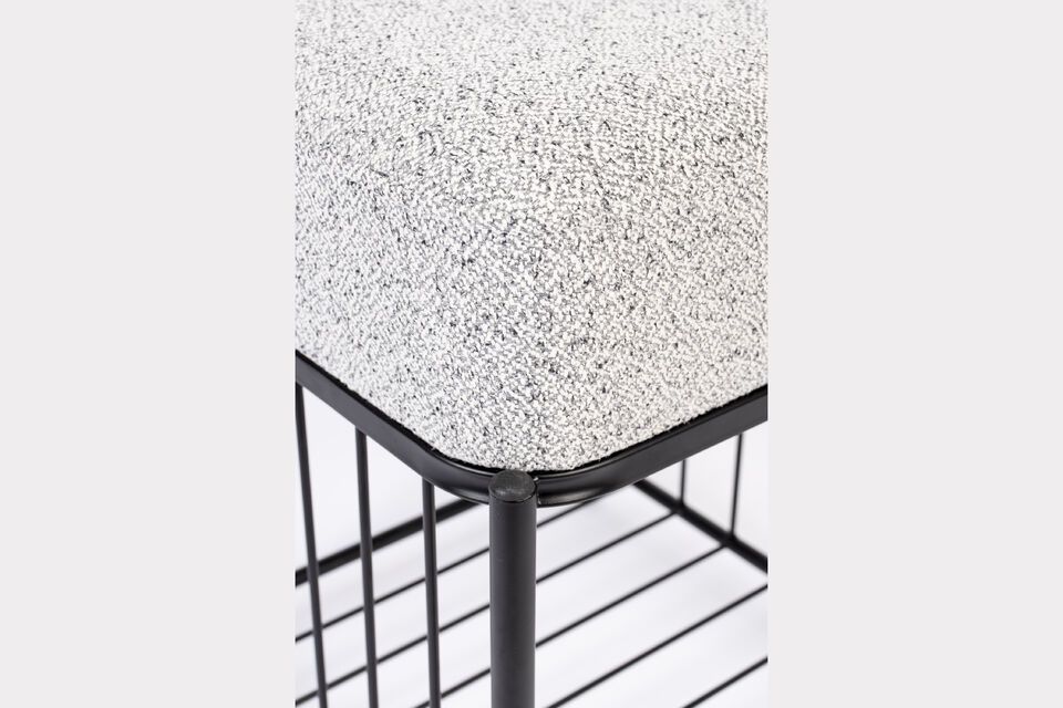 Grey fabric stool Milou - 3