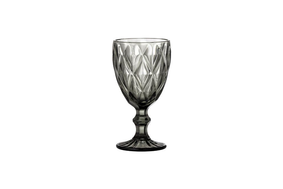 Grey glass wine glass H15,5 Asana Bloomingville