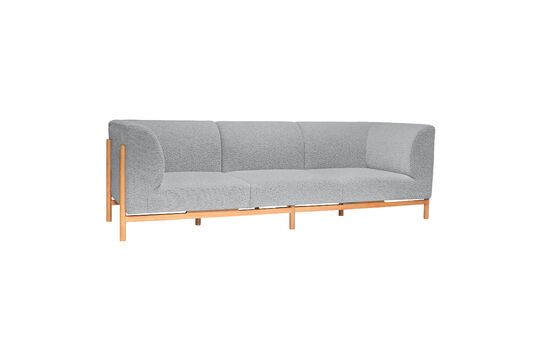 Grey oak wood 3 seater sofa Moment