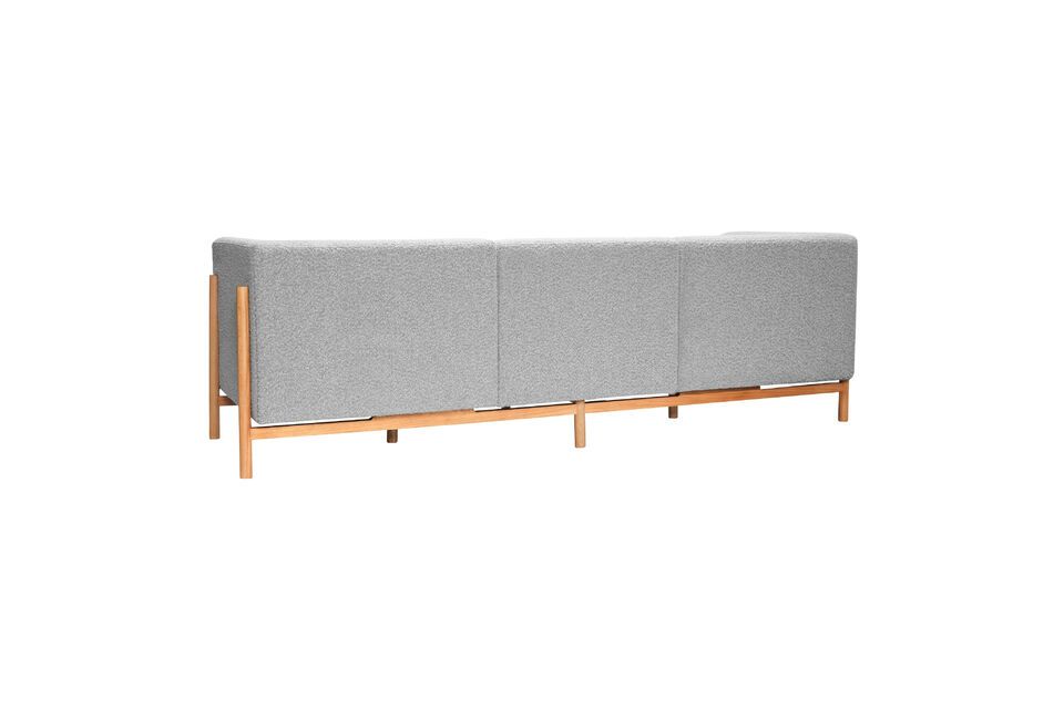 Grey oak wood 3 seater sofa Moment - 7