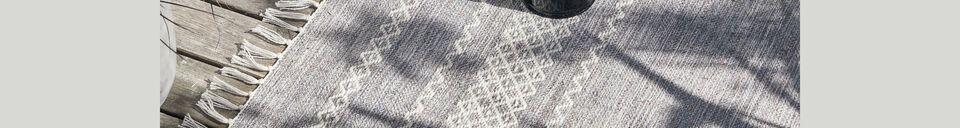 Material Details Grey polyester carpet 130x85 cm Ciero