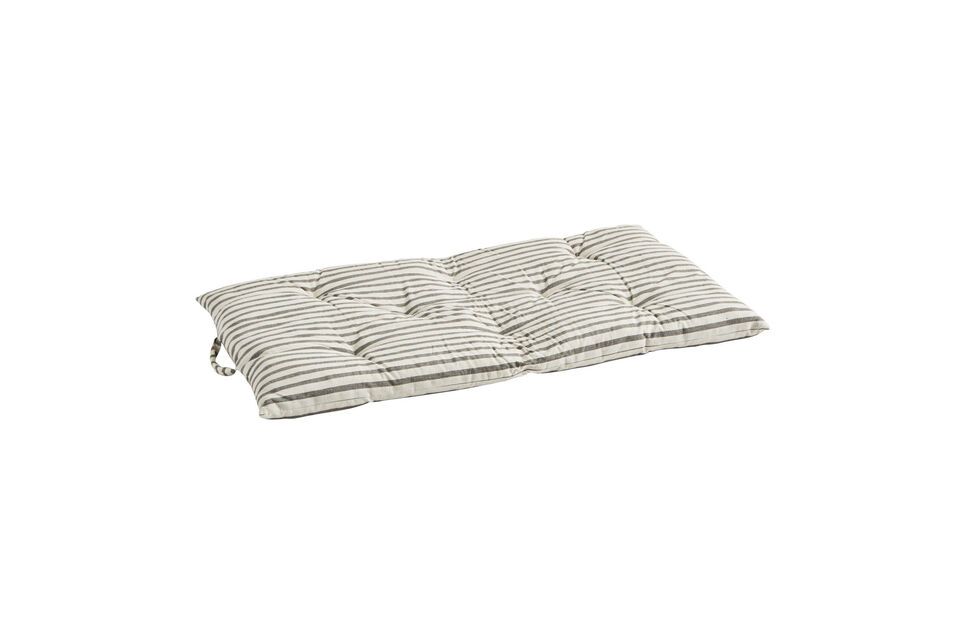 Grey striped cotton mattress Double Madam Stoltz