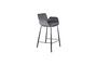 Miniature Grey velvet counter chair Brit Clipped