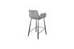 Miniature Grey velvet counter chair Brit 8