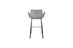 Miniature Grey velvet counter chair Brit 9