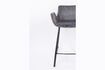 Miniature Grey velvet counter chair Brit 10