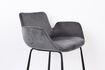 Miniature Grey velvet counter chair Brit 12