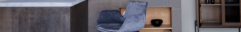 Material Details Grey velvet counter chair Brit