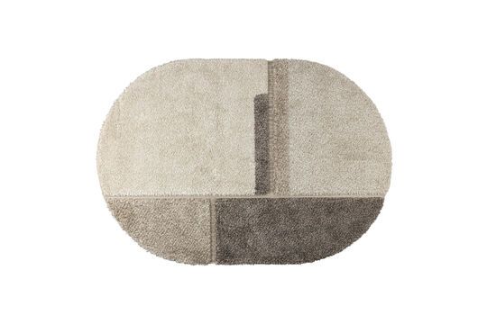 Grey wool rug 160x230 cm Zest Clipped