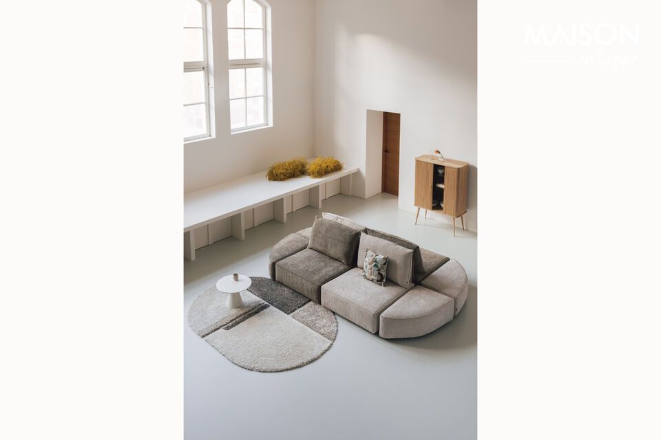 Grey wool rug 160x230 cm Zest - 8