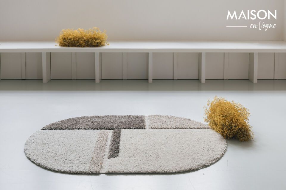 Grey wool rug 160x230 cm Zest - 10