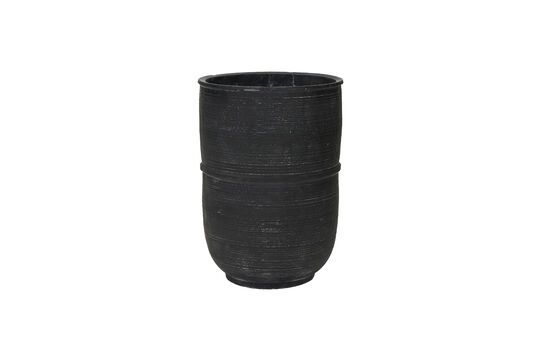 Ground black cement planter Clipped