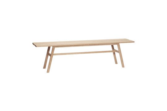 Ground light oak veneer bench Clipped