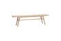 Miniature Ground light oak veneer bench Clipped