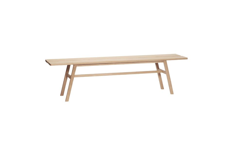 Ground light oak veneer bench Hübsch