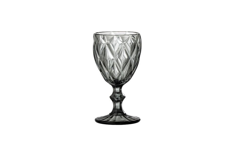 H17 Asana grey glass wine glass Bloomingville