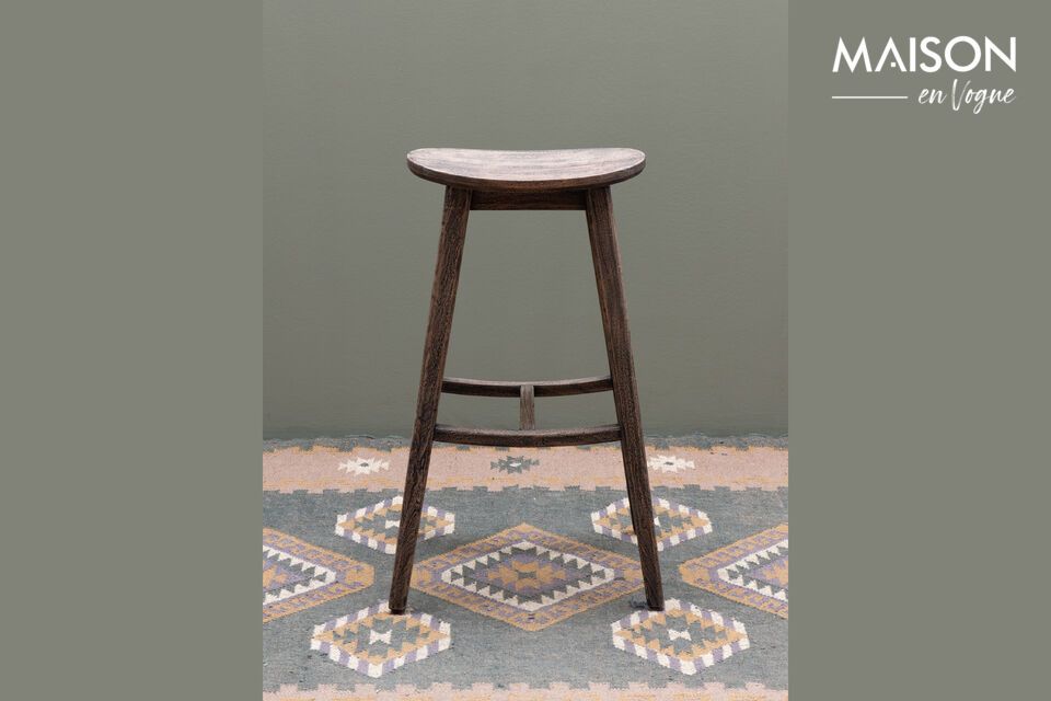 Integrate style and functionality with our acacia wood stool.