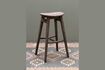 Miniature Hackney dark wood bar stool 1