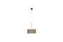 Miniature Hanging lamp in beige bamboo wood Isla Clipped