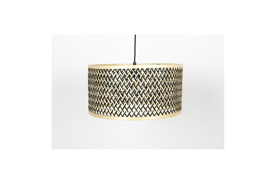 Hanging lamp in beige bamboo wood Isla - 3