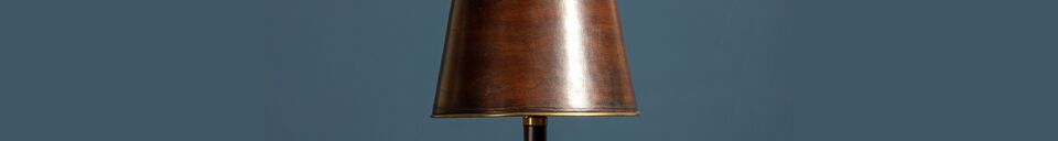 Material Details Havana brown leather table lamp