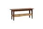 Miniature Havana dark wood bench Clipped