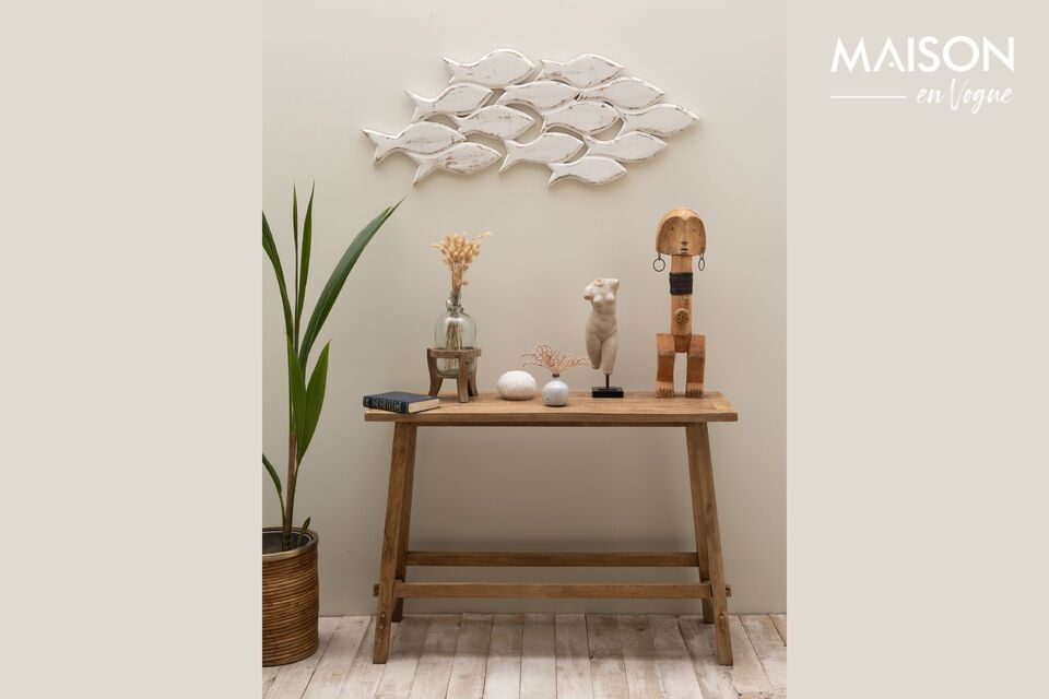 Harmonize your space with the subtle elegance of a mango console.