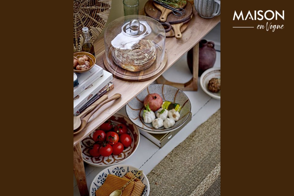 Discover the rustic elegance and authenticity of the Heikki Large Brown Stoneware Bowl