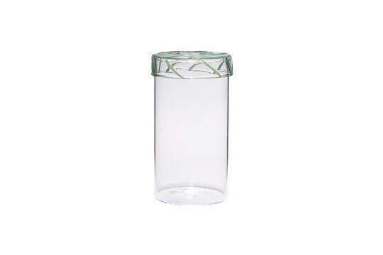 Heir green glass jar Clipped