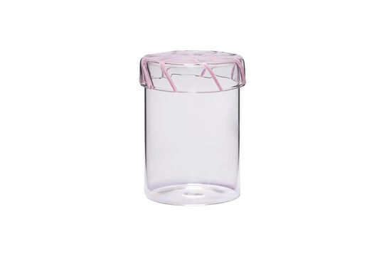 Heir pink glass jar Clipped