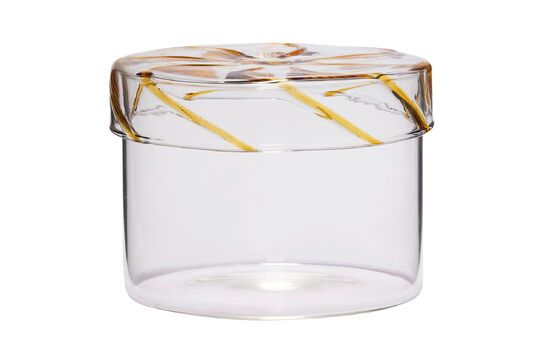 Heir yellow glass jar