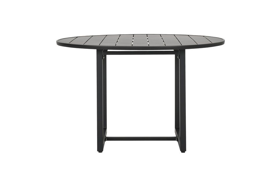 Helo black metal round dining table House Doctor