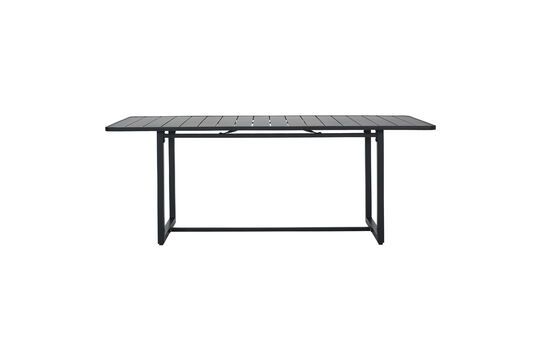 Helo large black metal dining table Clipped