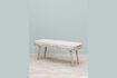 Miniature Hendaye white wooden bench 1