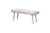 Miniature Hendaye white wooden bench 3