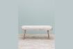 Miniature Hendaye white wooden bench 2