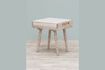 Miniature Hendaye white wooden stool 1