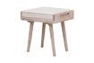 Miniature Hendaye white wooden stool 3