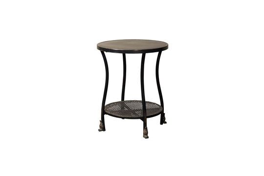 Henri black metal side table Clipped