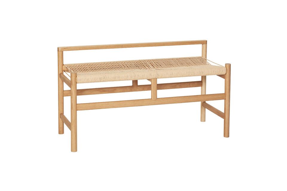 Heritage light oak wood bench Hübsch