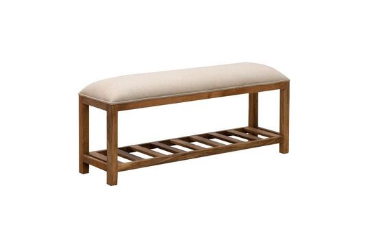 Hermine light wood bench Clipped